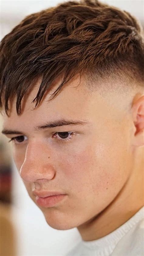 Textured Fringe With Taper Fade | Short sides long top, Edgars haircut ...