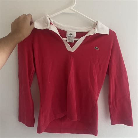- lacoste hot pink collar shirt - brand new, no... - Depop
