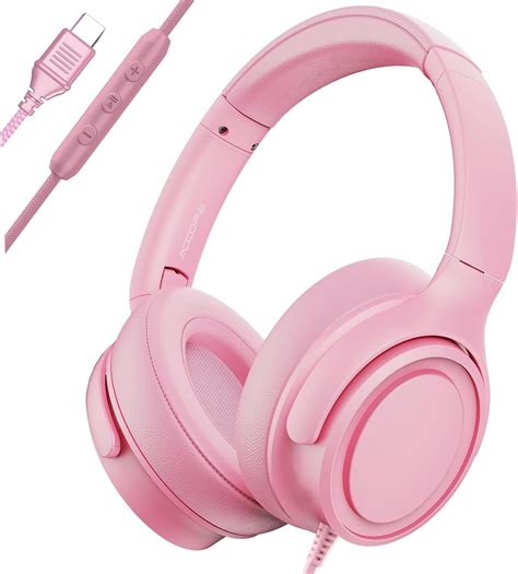 Amazon.com: ADOOPE USB C Wired Over-Ear Headphones with Microphone, Hi ...