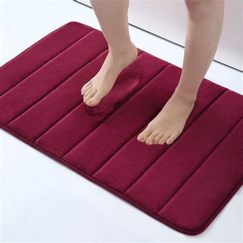 Smiry Memory Foam Bath Mat, 40 x 60 cm, Extra Soft Non-Slip Bathroom ...