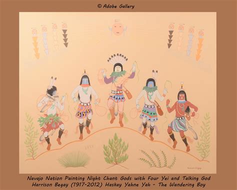 Navajo Southwest Native American Painting Begay Religion C4868A - Adobe ...