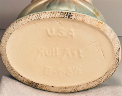 Vintage Hull Art Pottery Vase with Floral Design B-7-8 1/2" | #3316979852