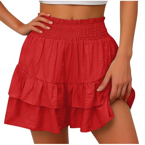 High Waisted Knee Length Skorts for Women Dressy Casual Stretch with ...