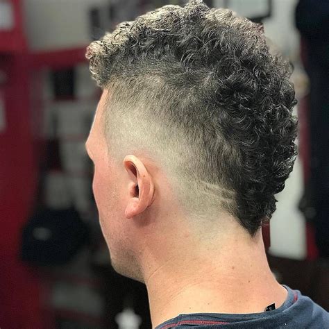 Short Curly Hair Mohawk Men