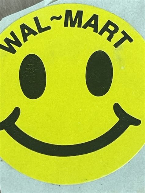 Vintage Walmart Greeter Smiley Face Sticker Unused 80's-90's Y2K RARE ...