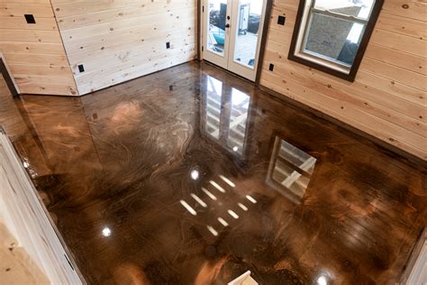 Stunning Metallic Epoxy Basement Installation