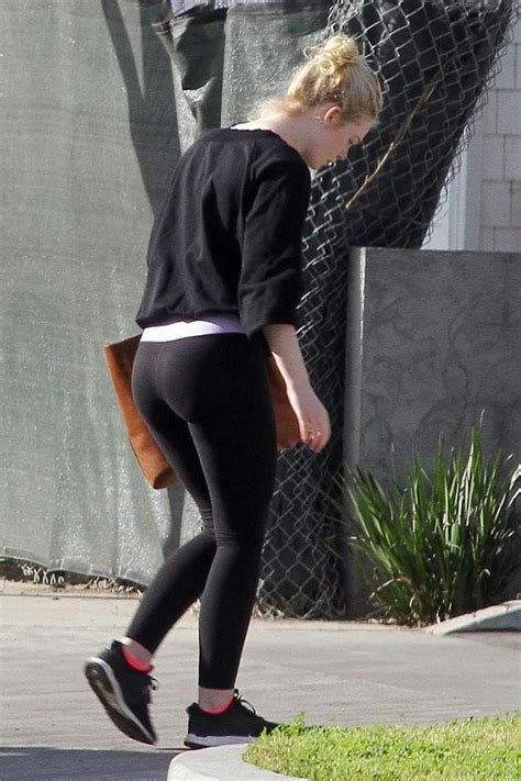 Elle Fanning Booty in Tights Arriving to Her House in LA, January 5 ...