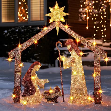 Amazon.com: TW SHINE Christmas Nativity Scene Decorations, 6 FT Lighted ...