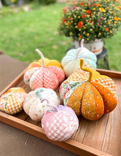 Fabric Pumpkins PDF Download Pattern – Sewing Illustration
