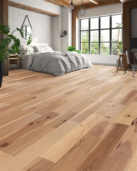 Wide Plank Hickory Flooring