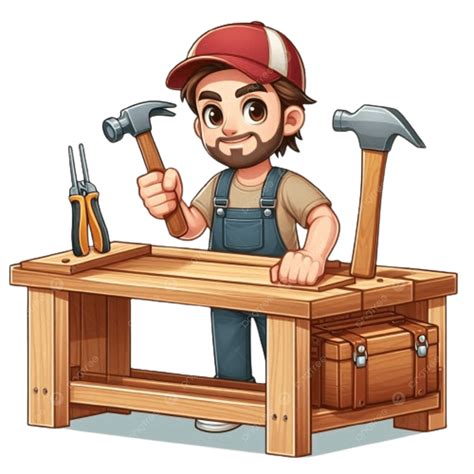 Carpenter Cartoon Vector, Cartoon Vector, Cartoon Carpenter PNG ...