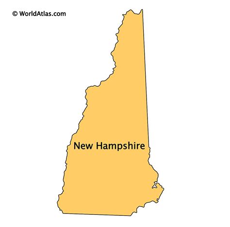 New Hampshire Maps & Facts - World Atlas - outline of new hampshire