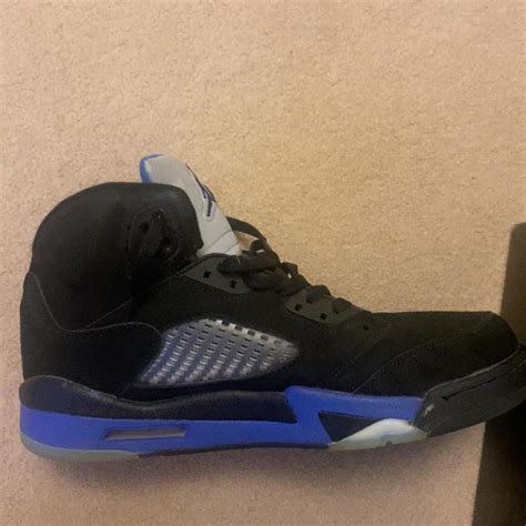 Jordan 5s racer blue fair condition and used a... - Depop