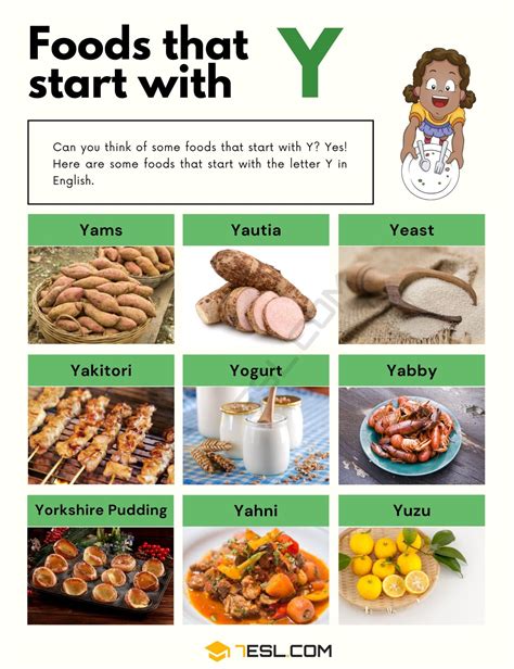 33 Foods that Start with Y in English • 7ESL
