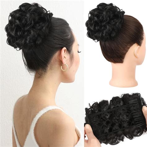 Amazon.com : HOOJIH Messy Bun Hair Pieces, Double Combs Hair Buns Hair ...