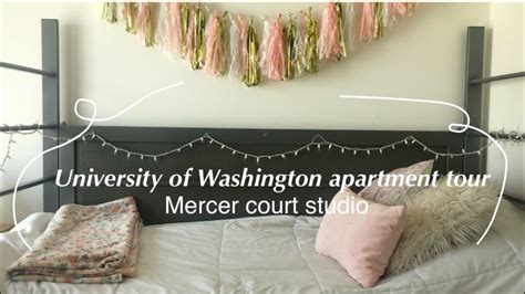 Seattle Studio Apartment tour// UW Mercer Court - YouTube