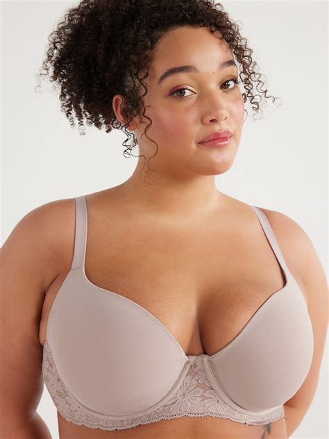 No Boundaries Women's Demi Underwire T-Shirt Bra with Sugarcup Plant ...