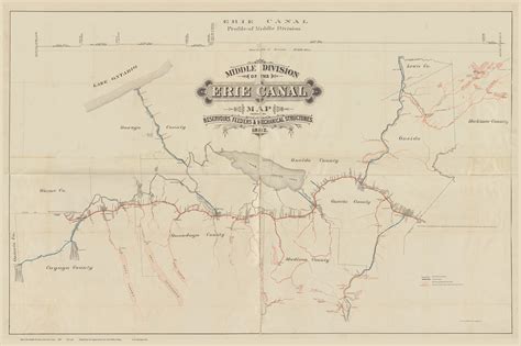 Erie Canal - Middle Division 1882 - Old Map Reprint - NY Regionals ...