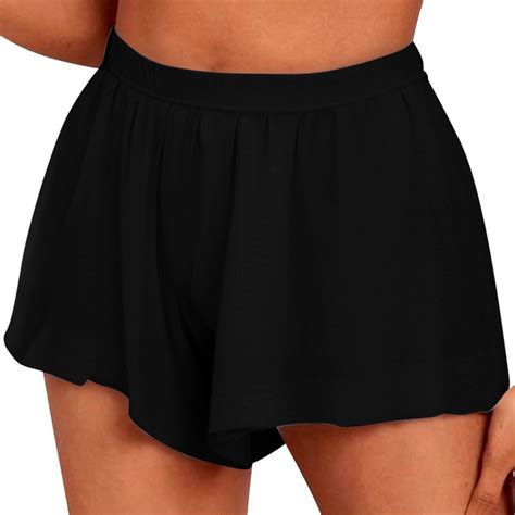 Black Women's Shorts, Women'S Casual Everyday Sexy Waist Loose Shorts ...