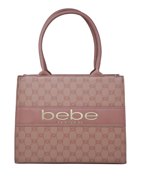 Bebe Serena Monogram Tote Bag In Dusty Rose | ModeSens