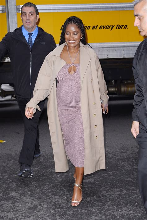 Pregnant Keke Palmer shows off baby bump in sequined gown