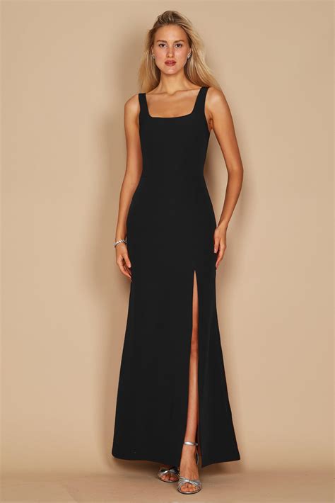 Dylan & Davids Long Formal Square Neckline Evening Dress | The Dress Outlet