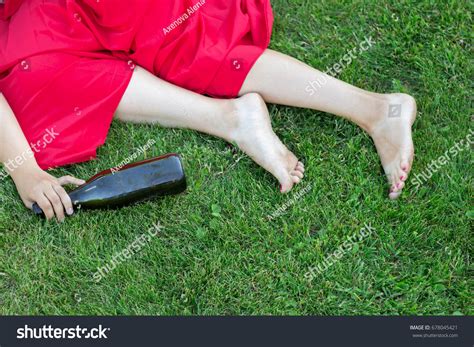 Drunk Girl Sleeping Park After Party Stock Photo (Edit Now) 678045421