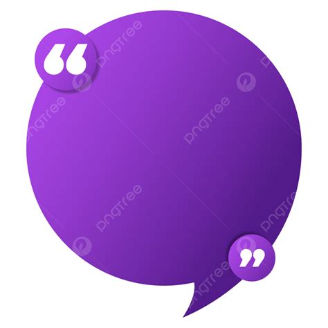 Purple Speech Bubble With Circle Shape Modern Style Vector, Speech ...
