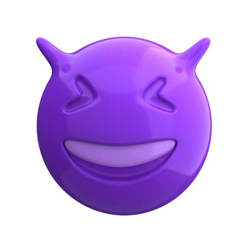 devil smile emoji 3D icon 36354347 PNG
