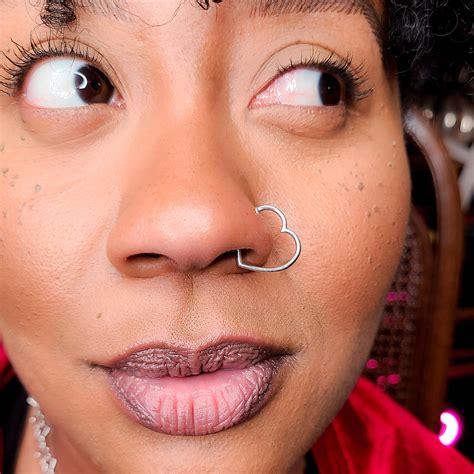 Heart Nose Ring Stud