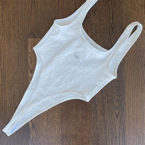 Women's White Swimsuit-one-piece | Depop