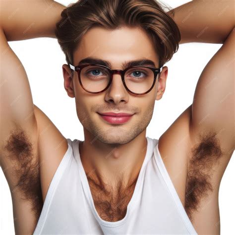 Guy with hairy armpits on a white background | Premium AI-generated image