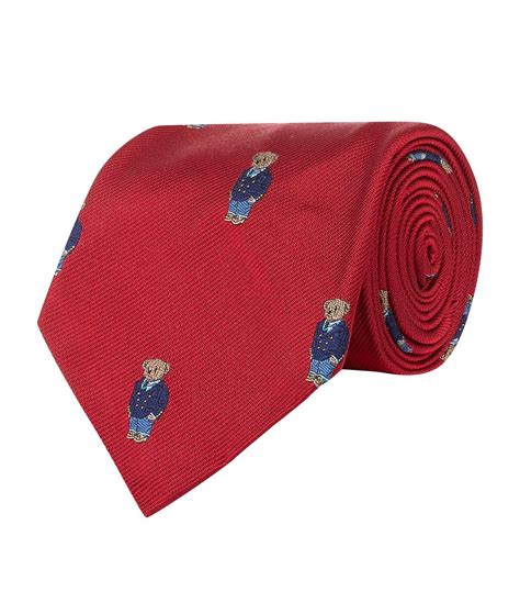 Polo Ralph Lauren Men’s Tie Black and Red O/S misiondeamor.com.mx