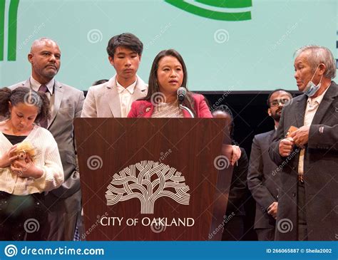 Oakland Mayor Sheng Thao Speaking Editorial Photography - Image of ...