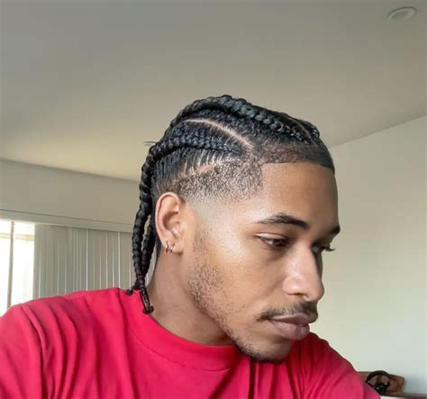 4 Stitch Braids | Dreadlock hairstyles for men, Hair twists black, Mens ...