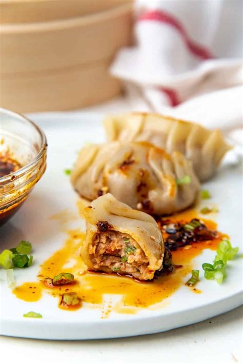 Juicy Steamed Chicken Dumplings - The Flavor Bender