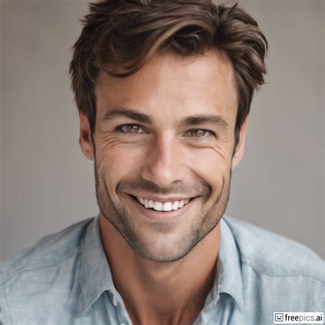 Generator Freepics AI — A 34 year old handsome guy with brown hair and ...