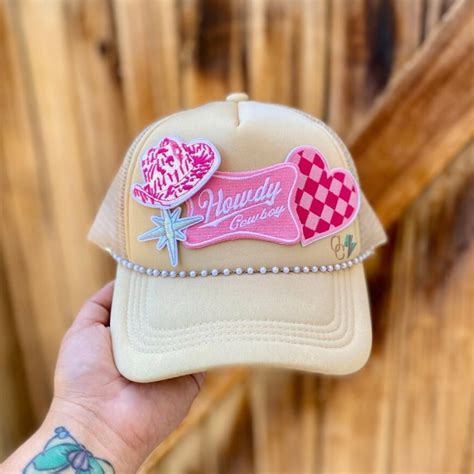 Trendy Trucker Hat With Patches, Trucker Hat Patch, Howdy Trucker Hat ...