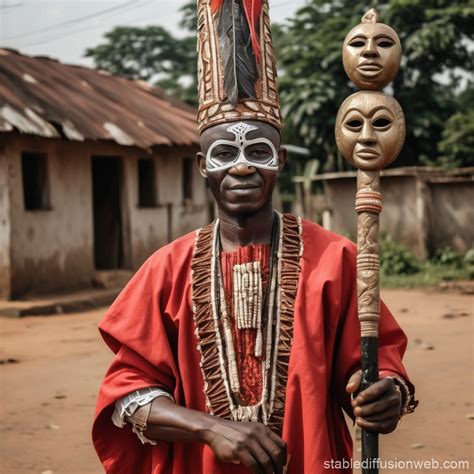 DIBIA Staff Masquerade Culture Nigeria | Stable Diffusion Online