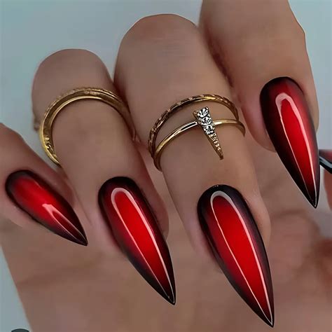 Top 10 Stunning Black and Red Ombre Nails for a Bold Look | Stylish ...