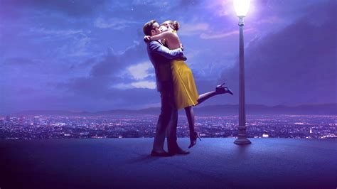 La La Land Hug & Kiss 4K Ultra HD Wallpaper