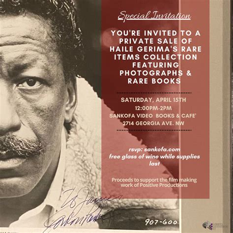 Haile Gerima's Rare & Vintage Items Sale Benefiting Positive ...