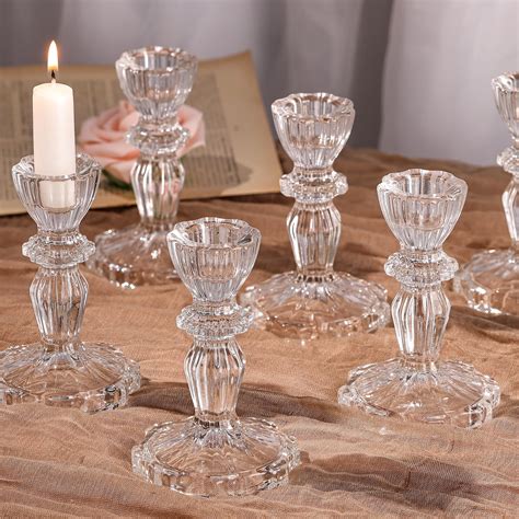 Amazon.com: Simeitol 12pcs Taper Candle Holders, Candlestick Holders ...