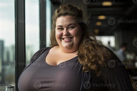 a woman with big boobs standing in front of a window generative ai ...