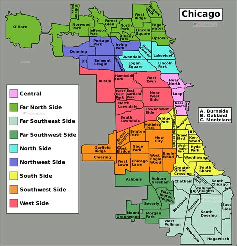 Map of Chicago - Printable Map of Chicago - Chicago Map Usa