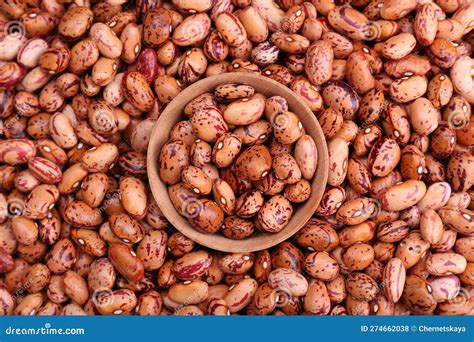 Bowl on Dry Kidney Beans, Top View Stock Photo - Image of closeup, cook ...