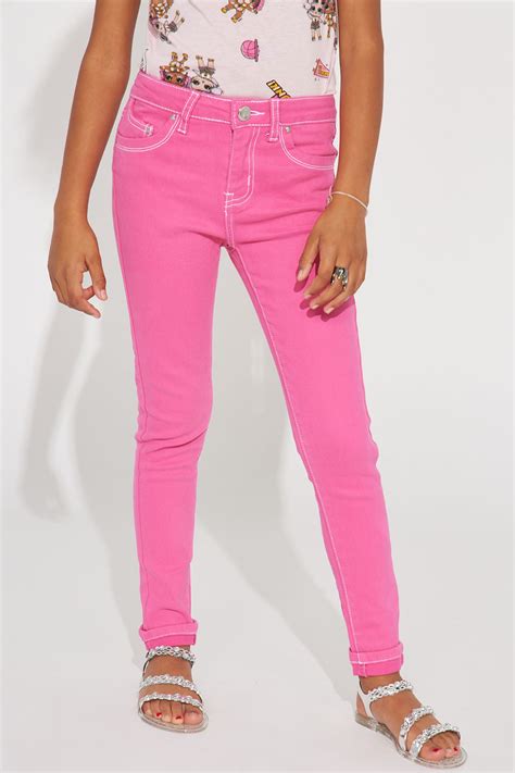 Mini Stitch Games Skinny Jeans - Pink | Fashion Nova