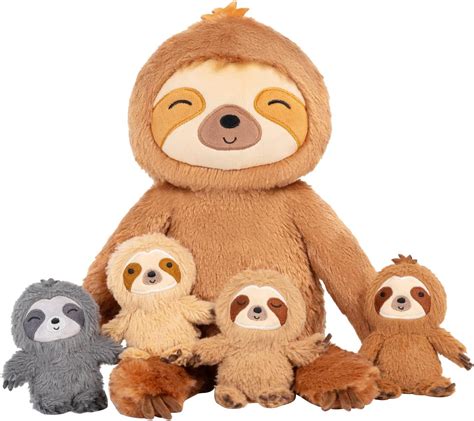 Amazon.com: OUOZZZ Sloth Stuffed Animals with Babies Inside 19" Sloth ...
