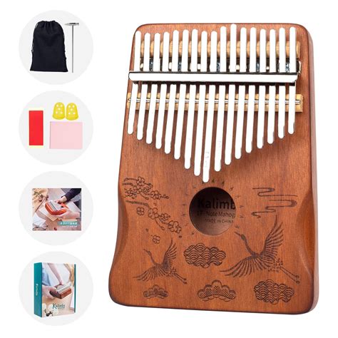 Kalimba Thumb Piano 17 Keys: Portable Mbira Finger Pianos Musical ...