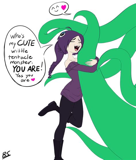 Zone-tan and her tentacle monster by BrokenSpaghetti on DeviantArt